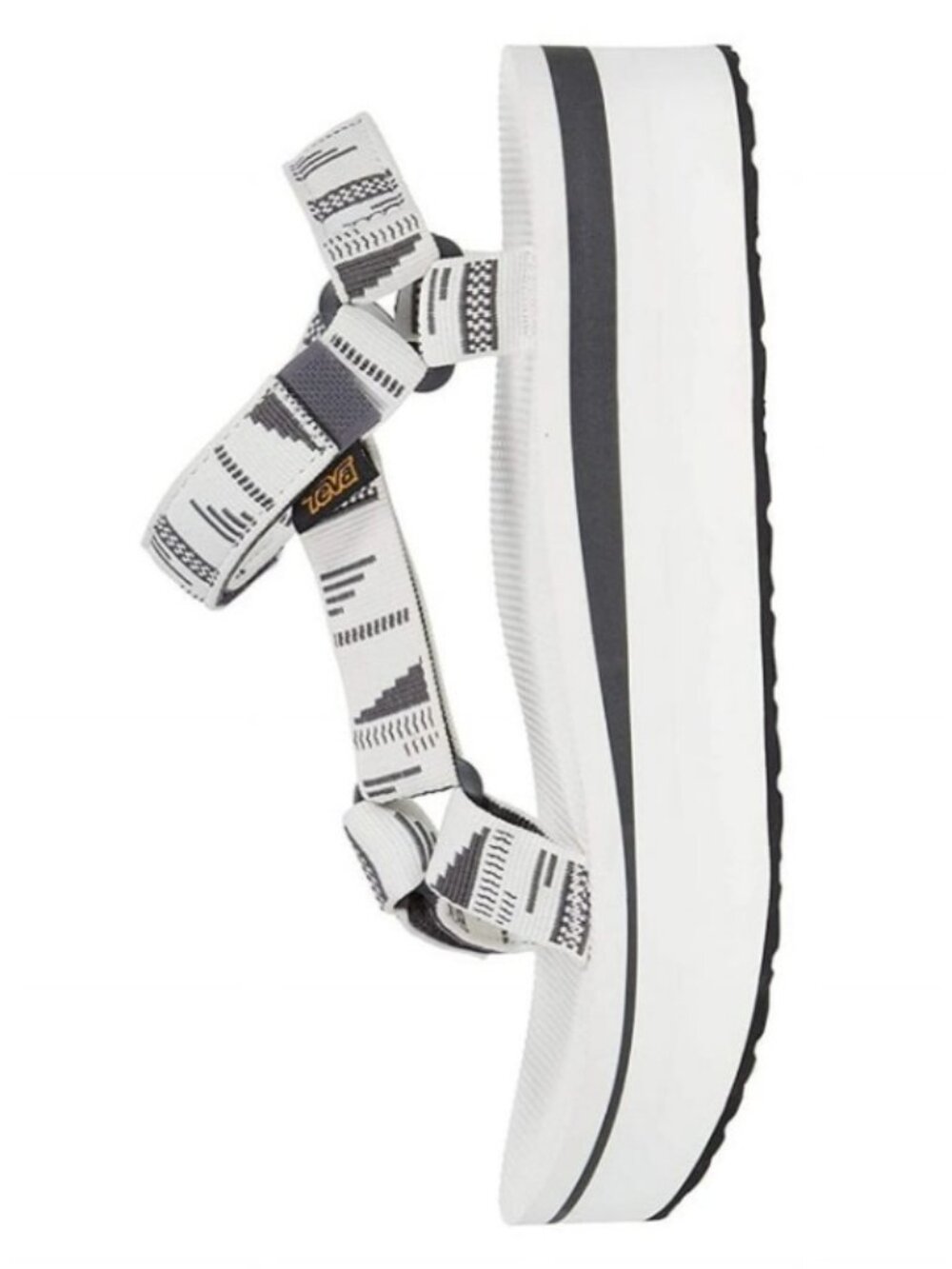 TEVA ♥ Flatform Sandals • RARE! White/Charcoal Gray/Black • HTF Sz 10
